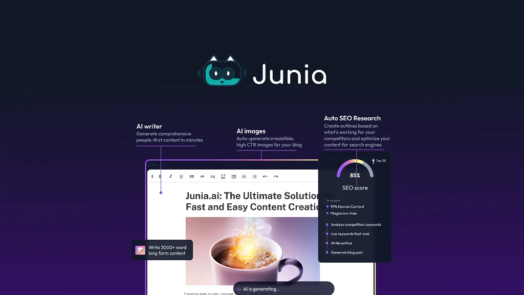 Junia Ai Lifetime Deal Review: Generate High-Ranking Content with this Powerful AI Writing Tool