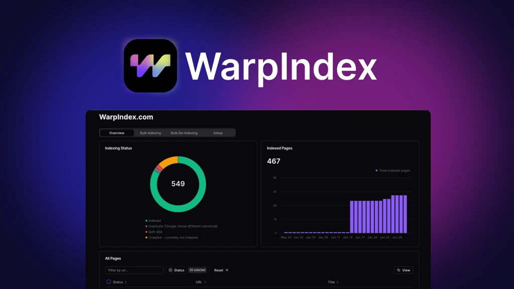 WarpIndex Lifetime Deal Review – Automate website indexing on Google